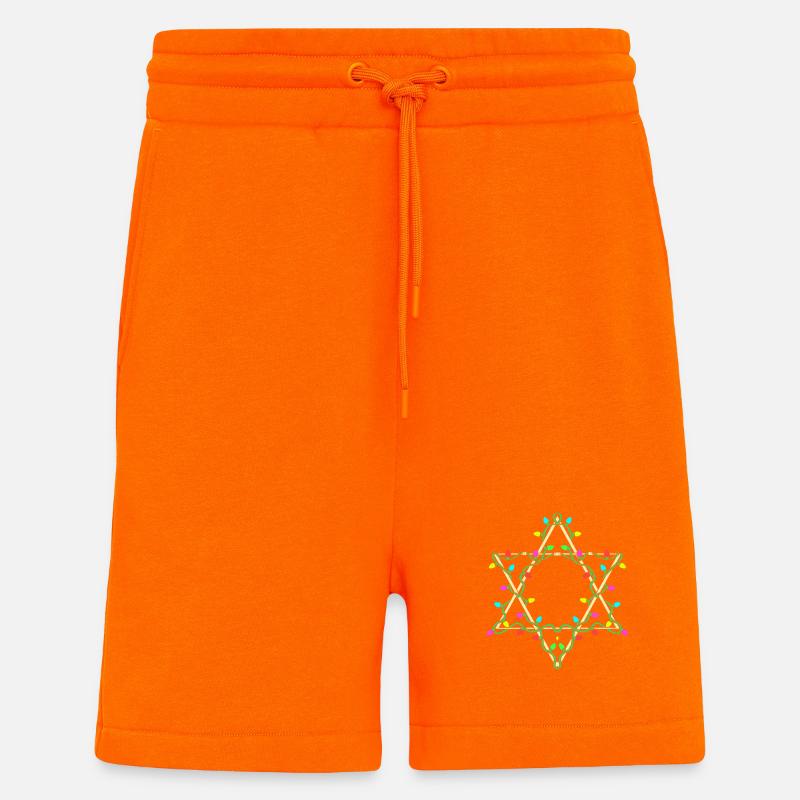 Hanoukka Hanoukka Hanoukka - Short bio décontracté fabriqué en UE - SUNSET ORANGE