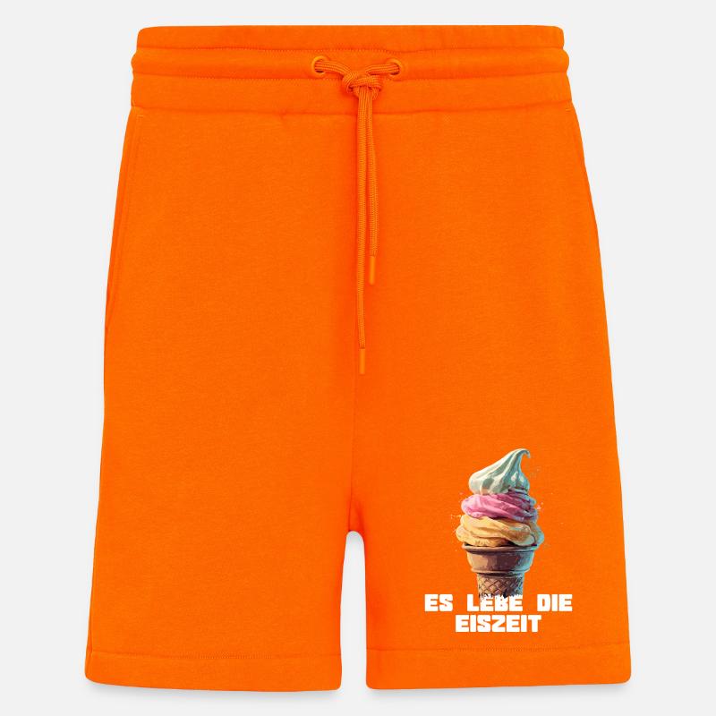 Es lebe die Eiszeit - Waffel - Shorts - made by SPREAD - SUNSET ORANGE