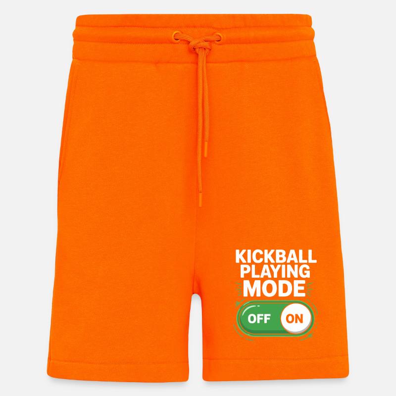Mode de jeu Kickball activé désactivé - Short bio décontracté fabriqué en UE - SUNSET ORANGE