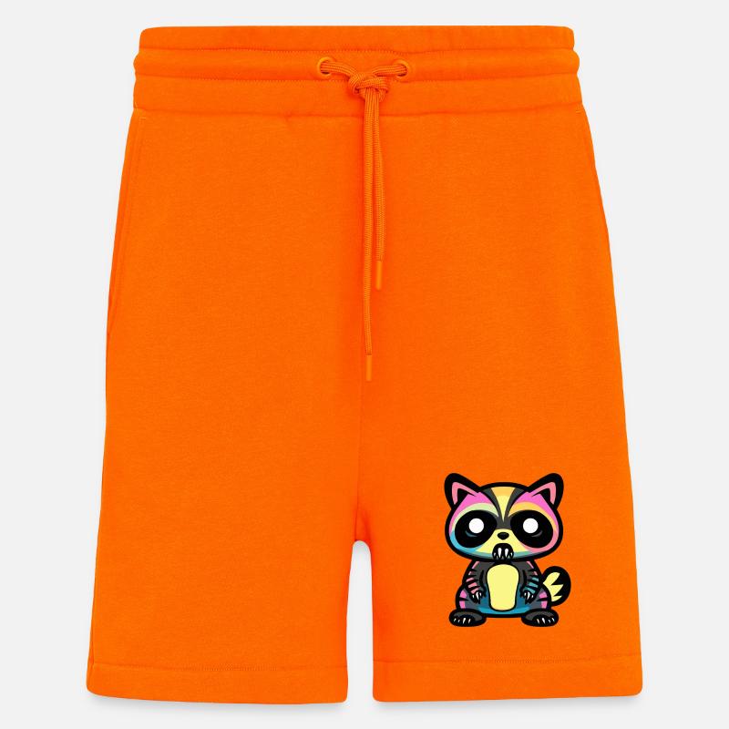 Waschbär Halloween Comic Lustig - Shorts - made by SPREAD - SUNSET ORANGE