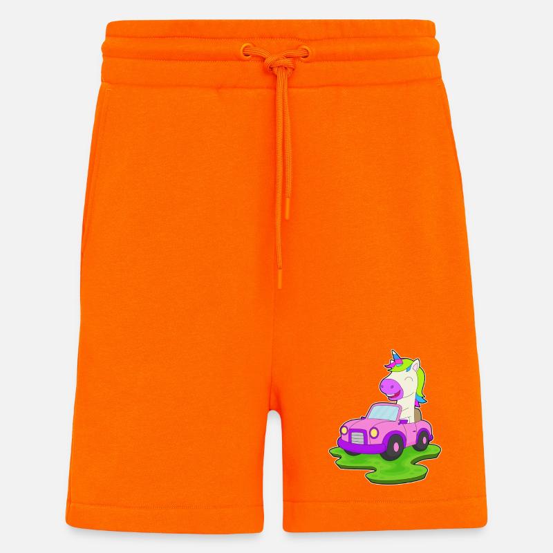 Unicorn Car - Shorts - made by SPREAD - SUNSET ORANGE