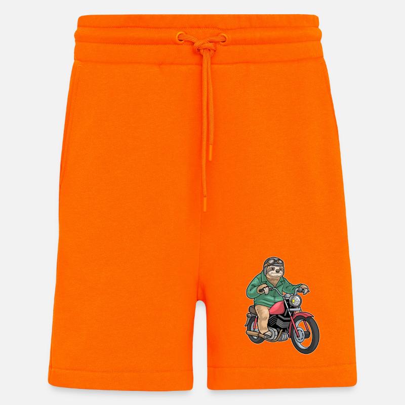Faultier Motorrad - Shorts - made by SPREAD - SUNSET ORANGE