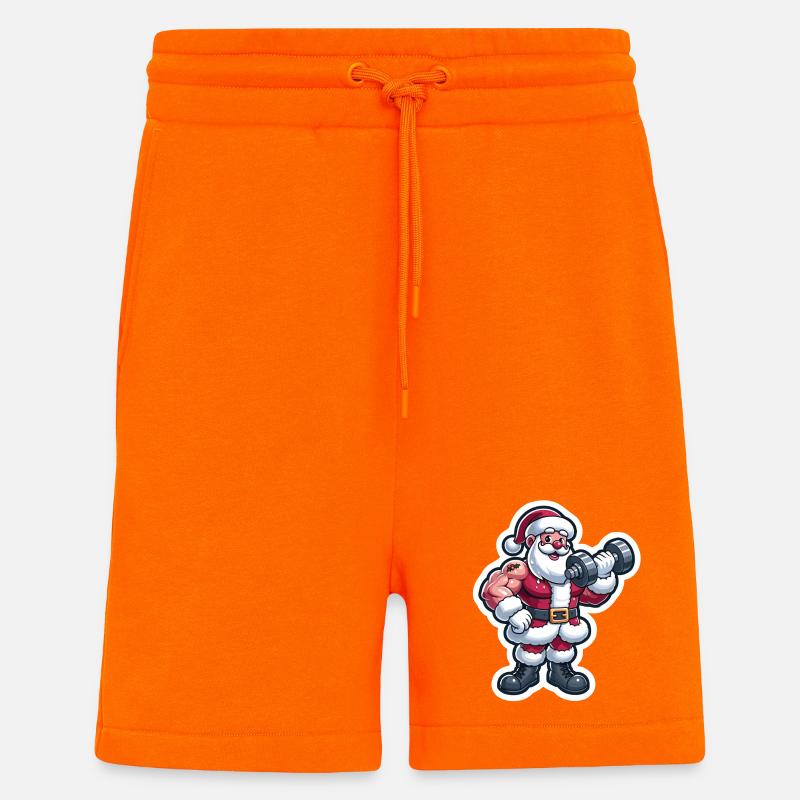 Santa Krafttraining Sticker - Shorts - made by SPREAD - SUNSET ORANGE