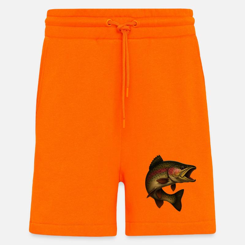 Faszinierende Regenbogenforelle Illustration - Shorts - made by SPREAD - SUNSET ORANGE