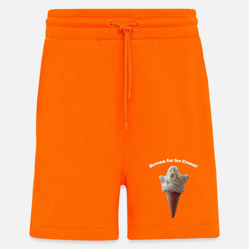 Tourbillon de cône fantôme - Short bio décontracté fabriqué en UE - SUNSET ORANGE