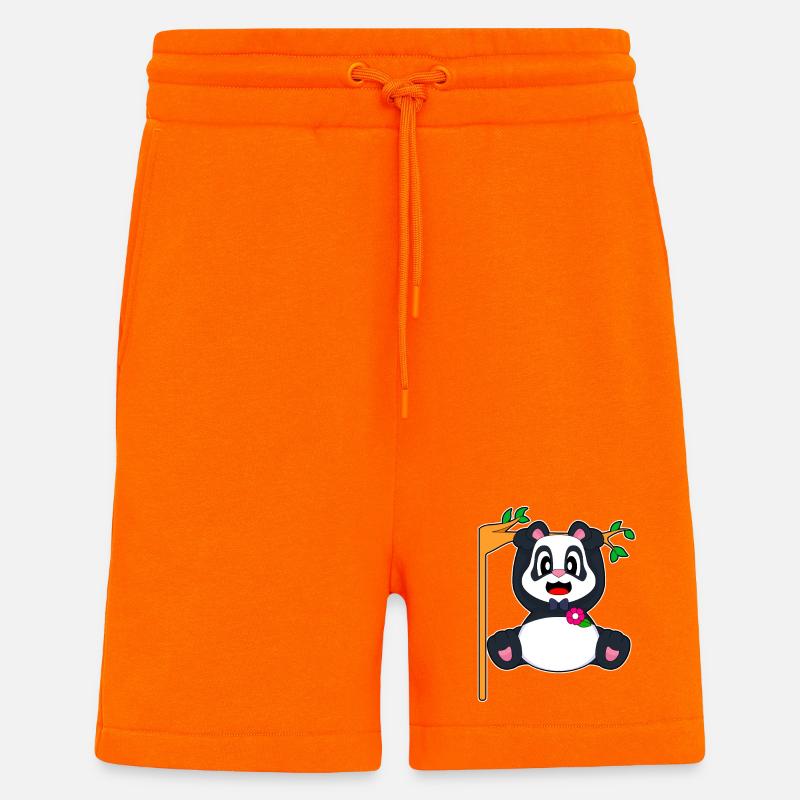 Panda Bräutigam Fliege Hochzeit - Shorts - made by SPREAD - SUNSET ORANGE