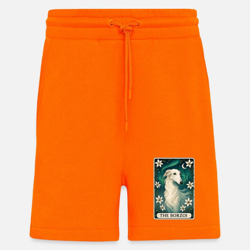 Barzoï - Short bio décontracté fabriqué en UE - SUNSET ORANGE
