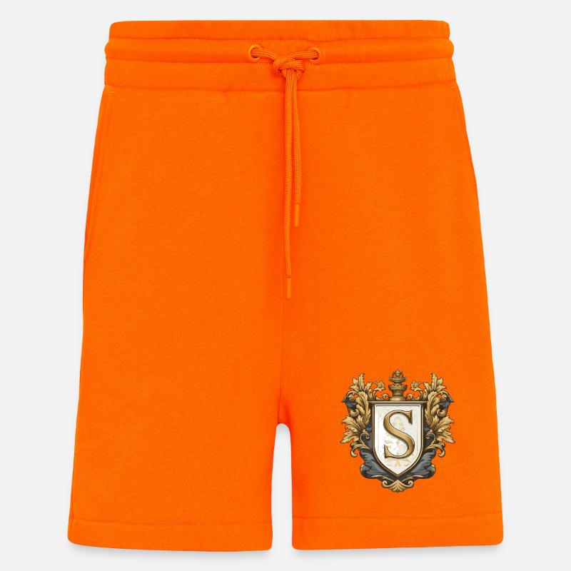 S Buchstabe Name Krone - Shorts - made by SPREAD - SUNSET ORANGE