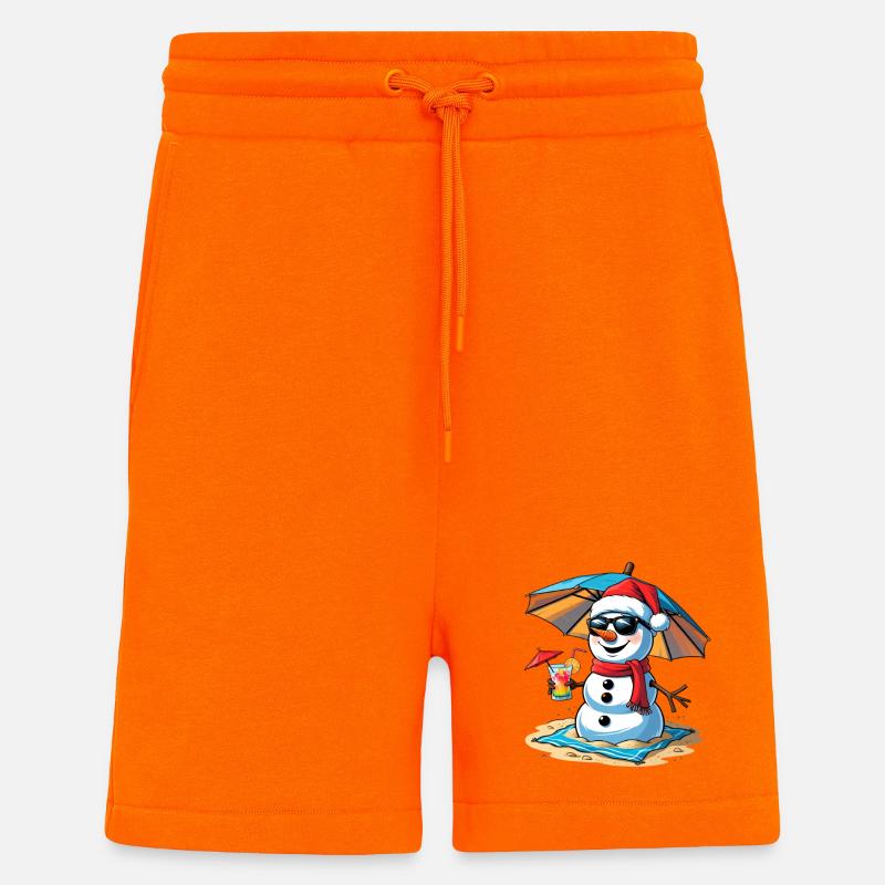 Beach Snowman Remix - Shorts - made by SPREAD - SUNSET ORANGE