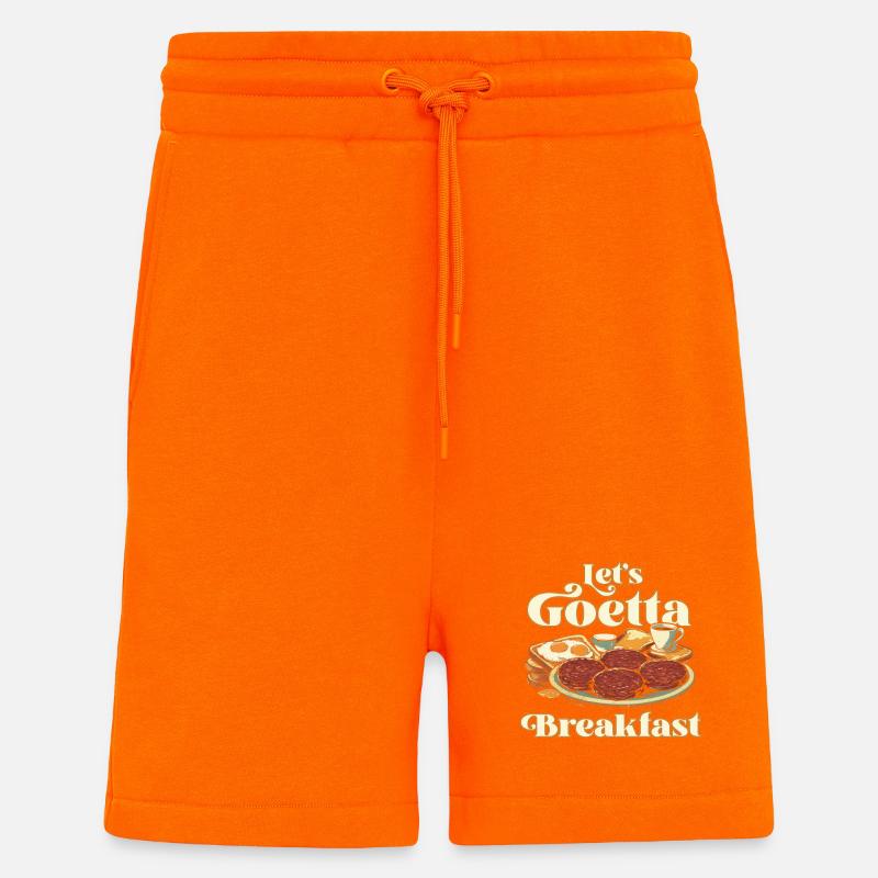 Goetta Wurst Let's Goetta Breakfast - Shorts - made by SPREAD - SUNSET ORANGE