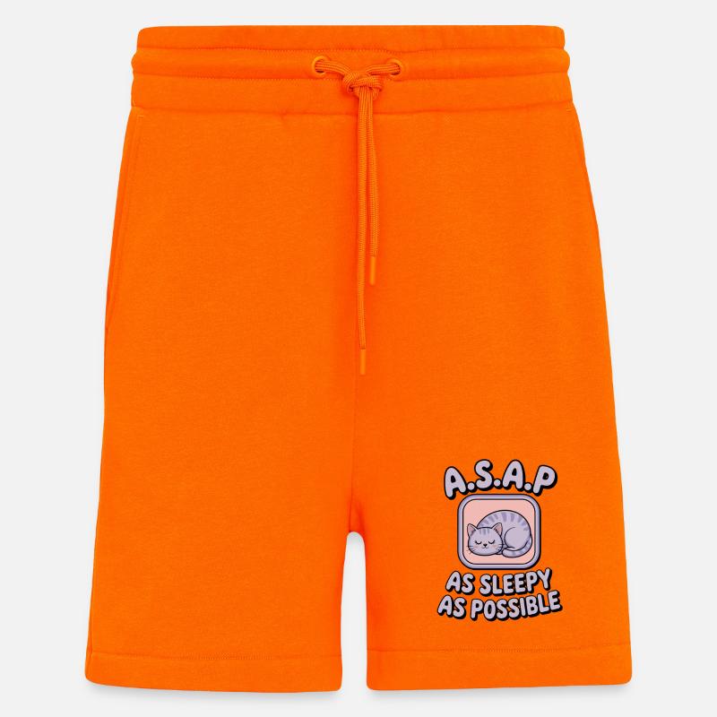 ASAP Sleeping Cat - Short bio décontracté fabriqué en UE - SUNSET ORANGE