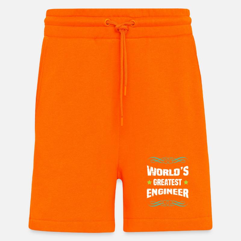 World's Greatest Engineer - Shorts - made by SPREAD - SUNSET ORANGE