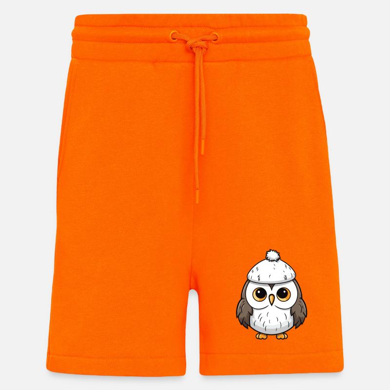 Eule Winter Tier Baby Comic - Shorts - made by SPREAD - SUNSET ORANGE
