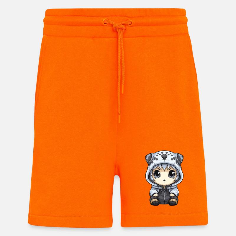 Schneeleopard Winter leopard Baby - Shorts - made by SPREAD - SUNSET ORANGE