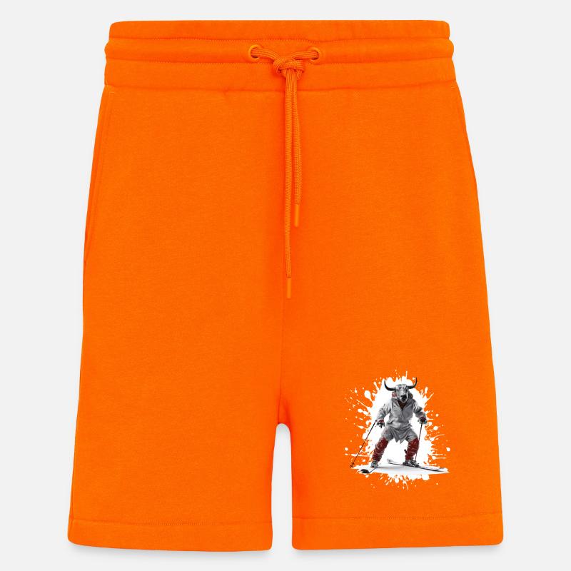 Bulle Ski Skiing Taurus - Shorts - made by SPREAD - SUNSET ORANGE