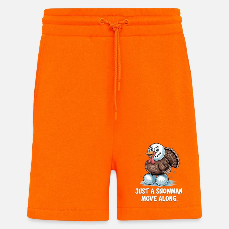 Pas de dinde pour le dîner - Short bio décontracté fabriqué en UE - SUNSET ORANGE