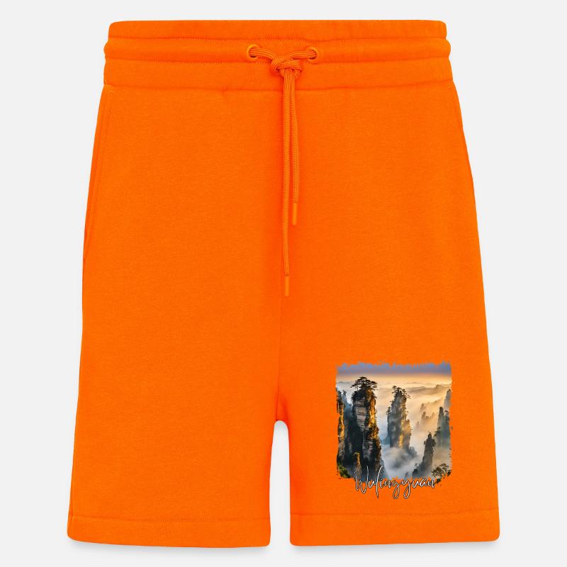 Wulingyuan Aquarell, Wulingyuan China - Shorts - made by SPREAD - SUNSET ORANGE