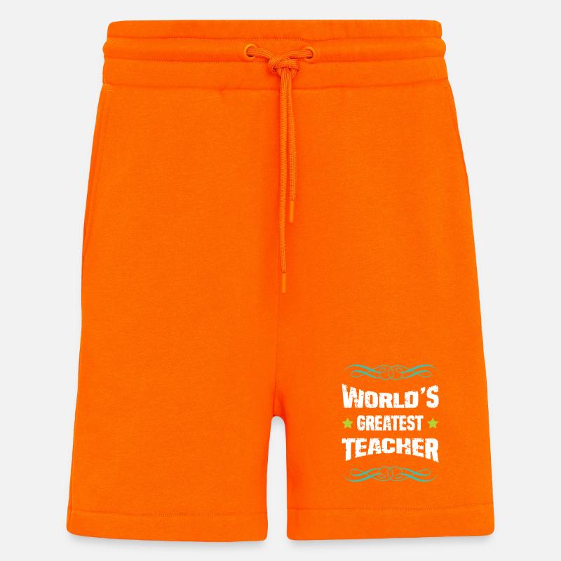 Weltbester Lehrer - Shorts - made by SPREAD - SUNSET ORANGE