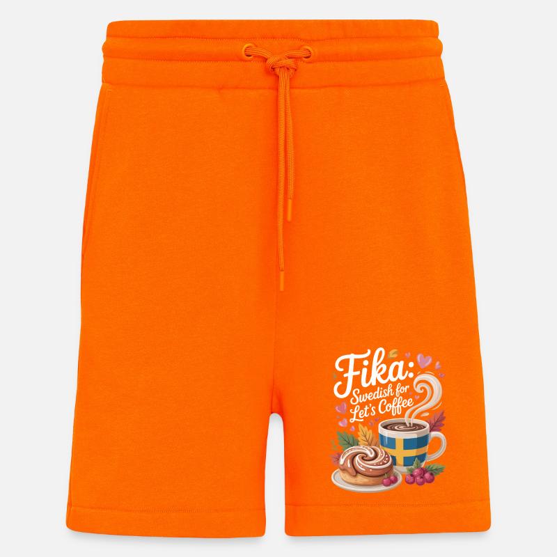 Fika - Short bio décontracté fabriqué en UE - SUNSET ORANGE