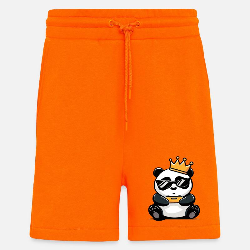 Panda Controller und Krone - Shorts - made by SPREAD - SUNSET ORANGE