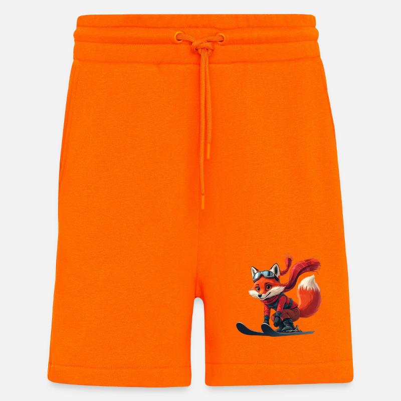 Fuchs Skifahrer Abenteuer - Shorts - made by SPREAD - SUNSET ORANGE