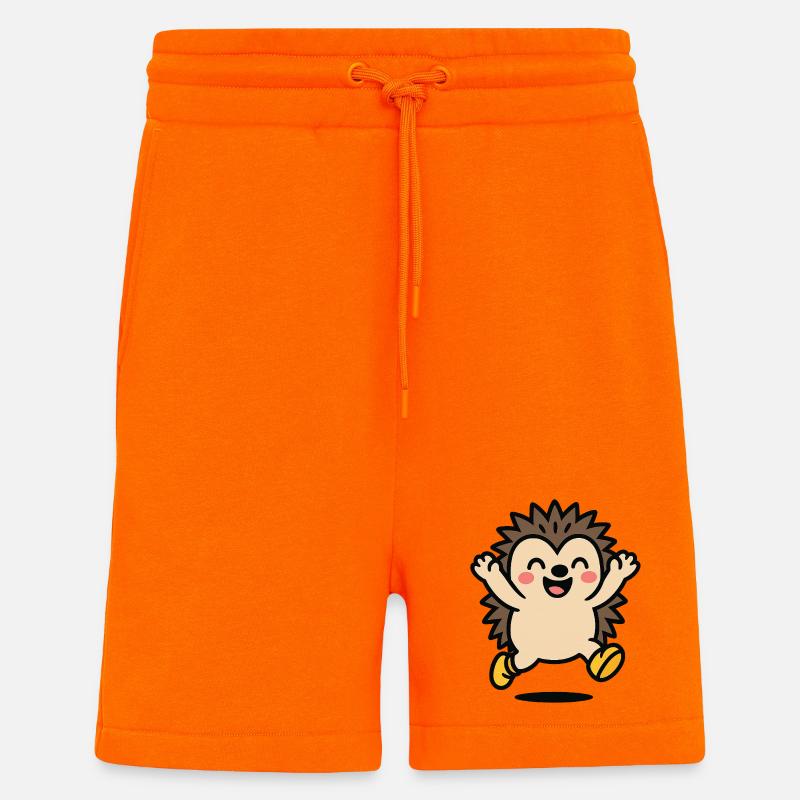Fröhlicher Igel im Spiel - Shorts - made by SPREAD - SUNSET ORANGE