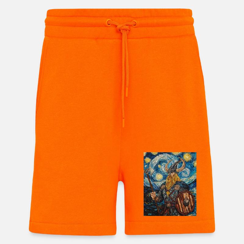Wikinger Van Gogh Style - Shorts - made by SPREAD - SUNSET ORANGE