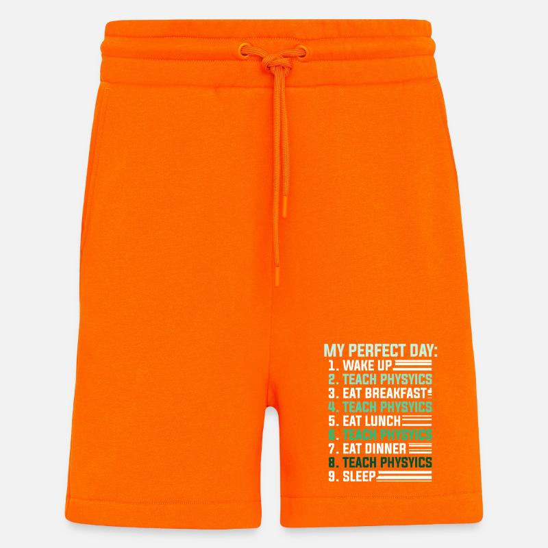 Physik Phyiker Physikstudent Physiklehrer - Shorts - made by SPREAD - SUNSET ORANGE