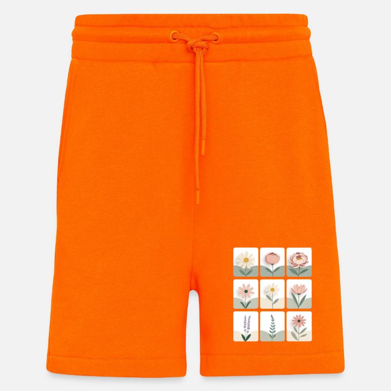 Pastellblumen Serie - Shorts - made by SPREAD - SUNSET ORANGE