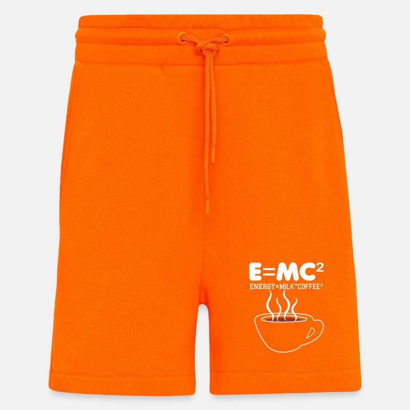 Kaffeeformel E=MC2 Illustration - Shorts - made by SPREAD - SUNSET ORANGE
