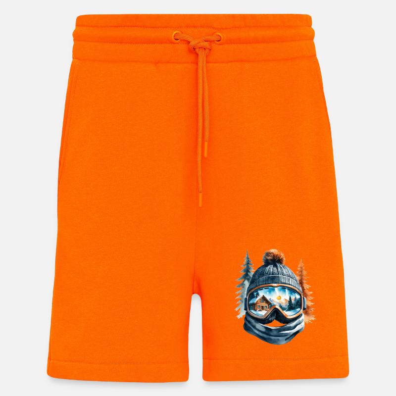 Winter Landscape Reflection Goggles - Shorts - made by SPREAD - SUNSET ORANGE