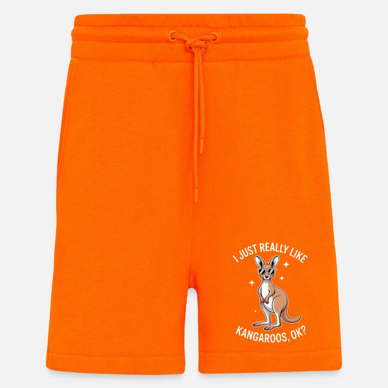 Kangaroo Spruch Kangaroo Lustige Kangaroo Geschenk - Shorts - made by SPREAD - SUNSET ORANGE