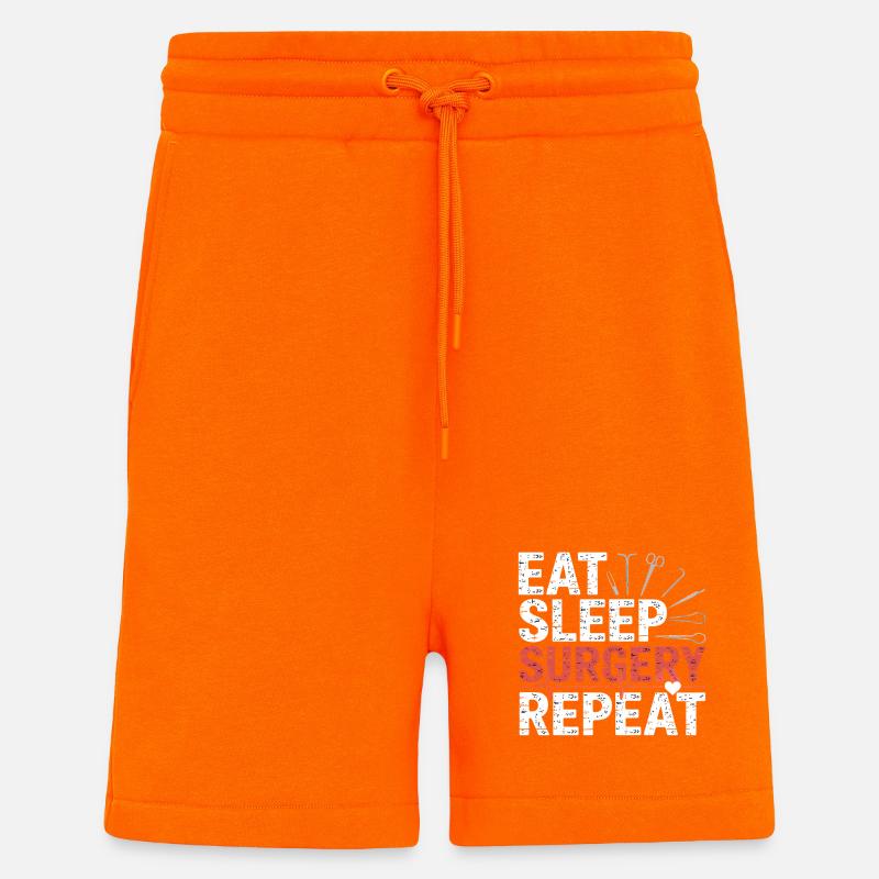 Manger Chirurgie du sommeil Répéter - Short bio décontracté fabriqué en UE - SUNSET ORANGE