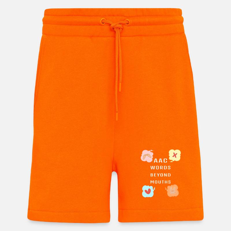 AAC Communication SLP Sign Language - Shorts - made by SPREAD - SUNSET ORANGE