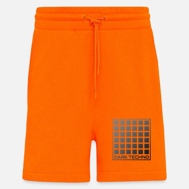 Dunkles Techno-Raster - Shorts - made by SPREAD - SUNSET ORANGE