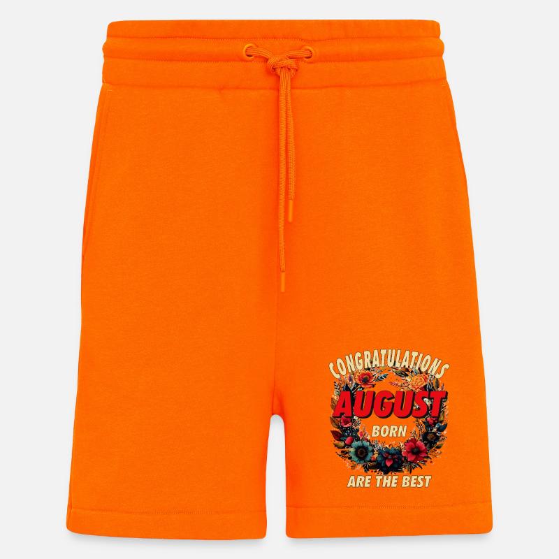 CONGRATULATIONS AUGUST - Shorts - made by SPREAD - SUNSET ORANGE