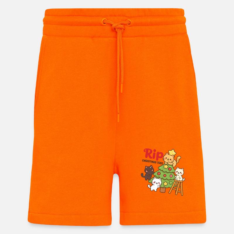 RIP Weihnachtsbaum Katzen, Kätzchen - Shorts - made by SPREAD - SUNSET ORANGE