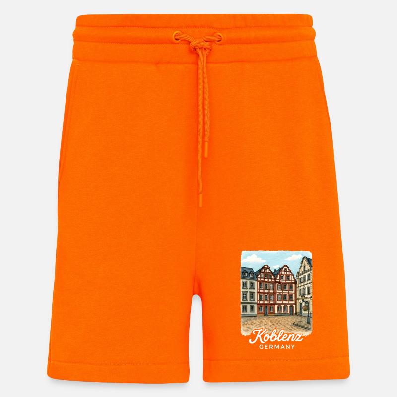 Coblence - Short bio décontracté fabriqué en UE - SUNSET ORANGE