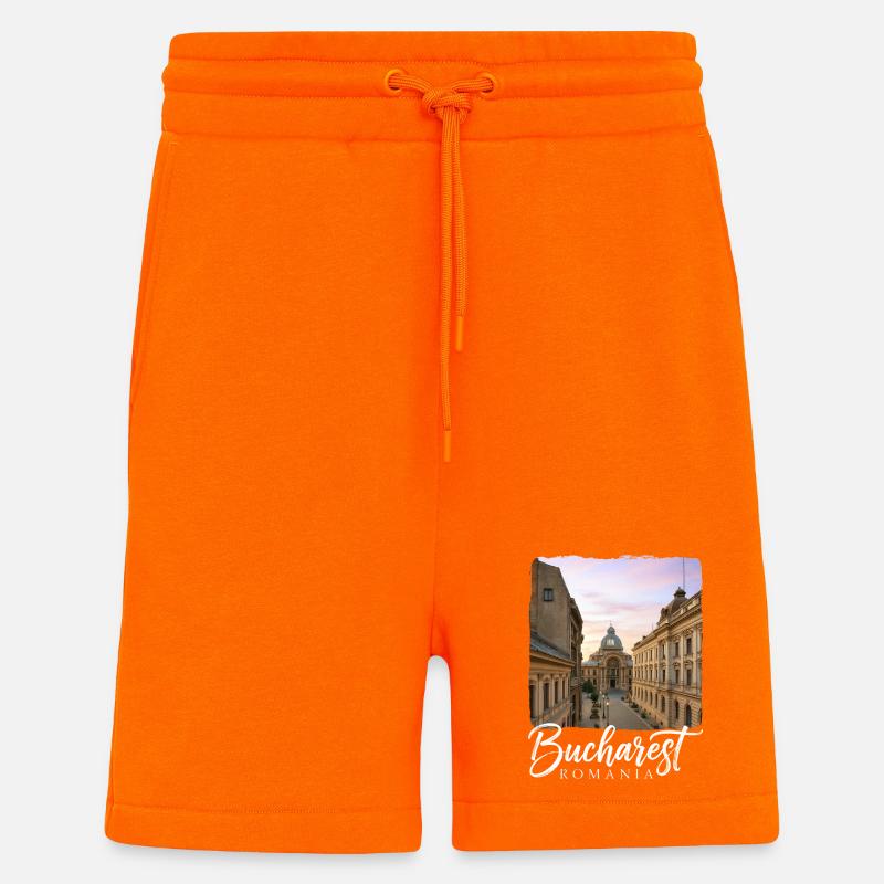 Bukarest Rumänien - Shorts - made by SPREAD - SUNSET ORANGE
