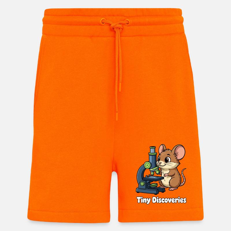 Petites découvertes Microscope souris - Short bio décontracté fabriqué en UE - SUNSET ORANGE