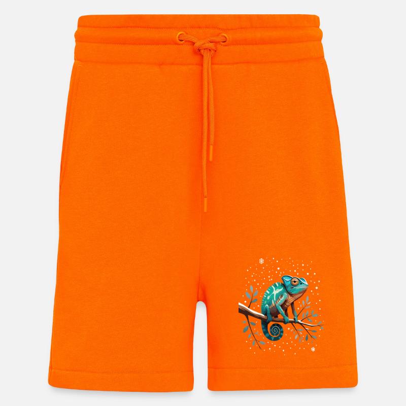 Chamäleon auf Ast Sternenwald - Shorts - made by SPREAD - SUNSET ORANGE
