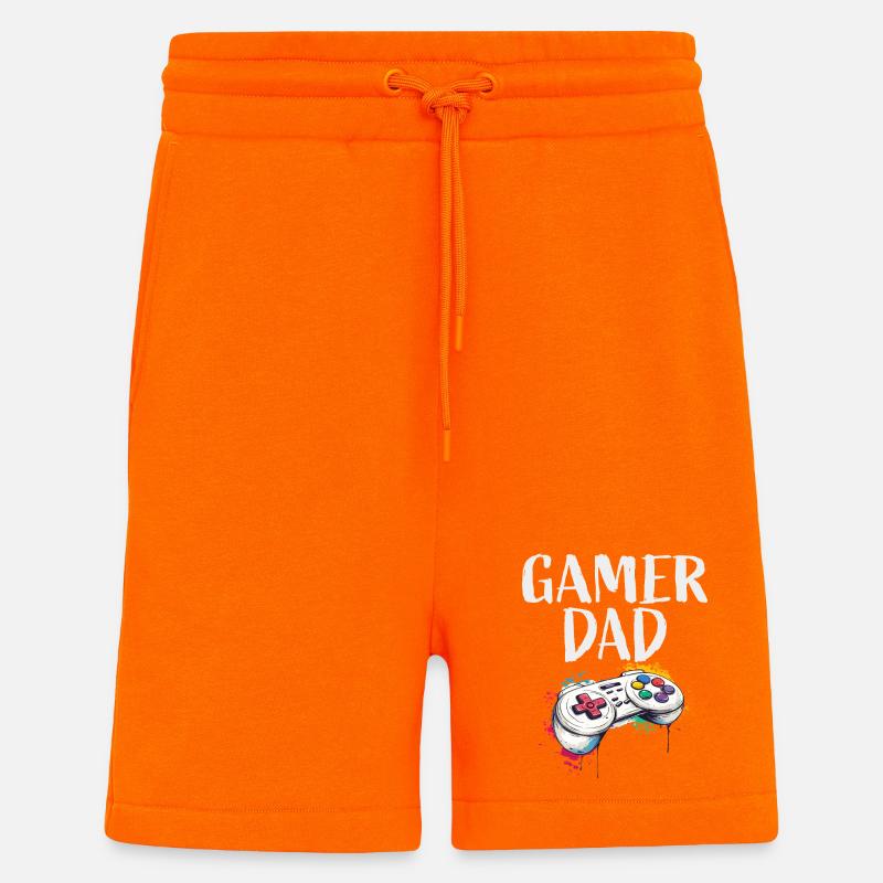 Gamer Dad Controller Kunst - Shorts - made by SPREAD - SUNSET ORANGE