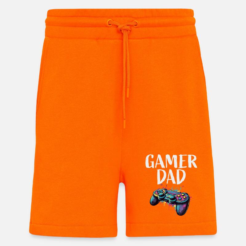 Gamer Dad Controller Farbexplosion - Shorts - made by SPREAD - SUNSET ORANGE