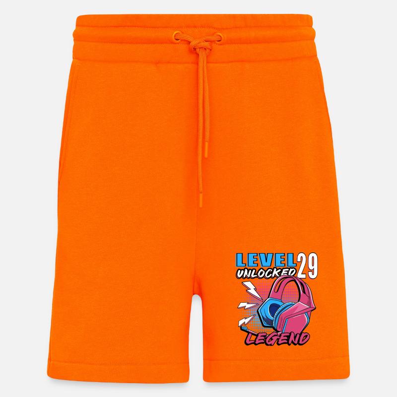 Level 29 Legende Neon Kopfhörer - Shorts - made by SPREAD - SUNSET ORANGE