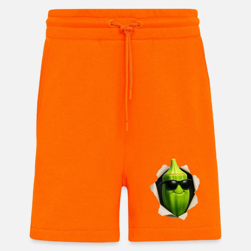 gombo - Short bio décontracté fabriqué en UE - SUNSET ORANGE