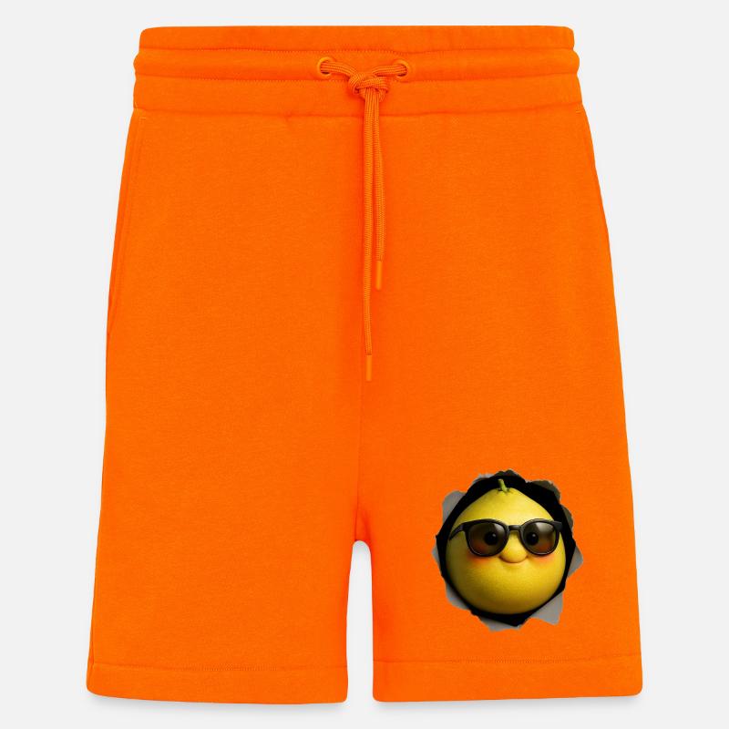 Pamplemousse - Short bio décontracté fabriqué en UE - SUNSET ORANGE