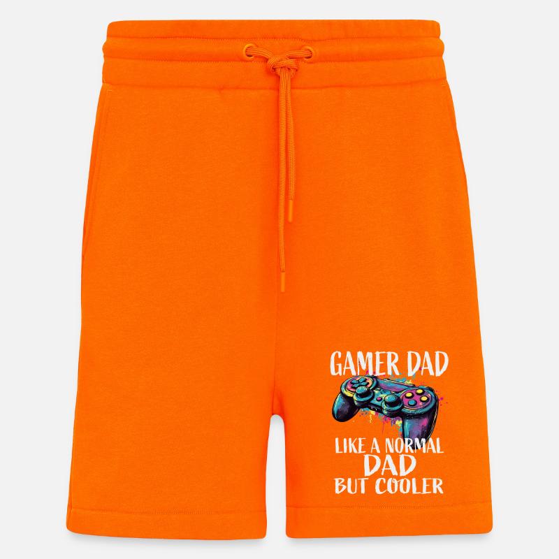 Gamer Dad Cooler Controller Splash - Shorts - made by SPREAD - SUNSET ORANGE