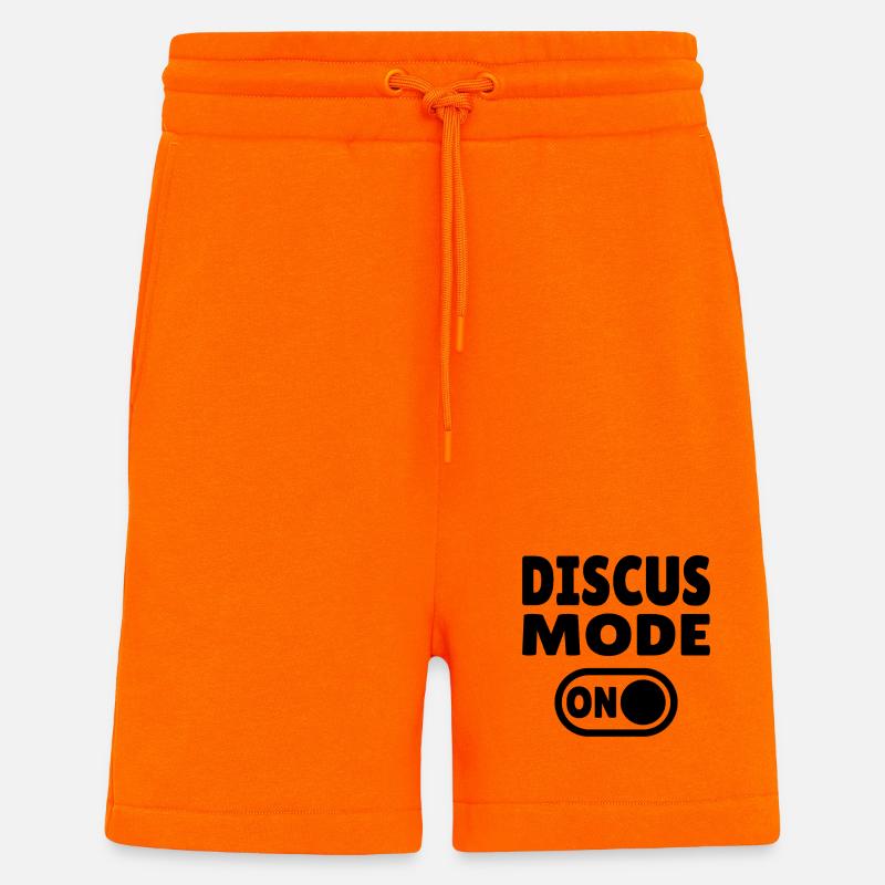 Mode disque ACTIVÉ - Lanceur de disque - Short bio décontracté fabriqué en UE - SUNSET ORANGE