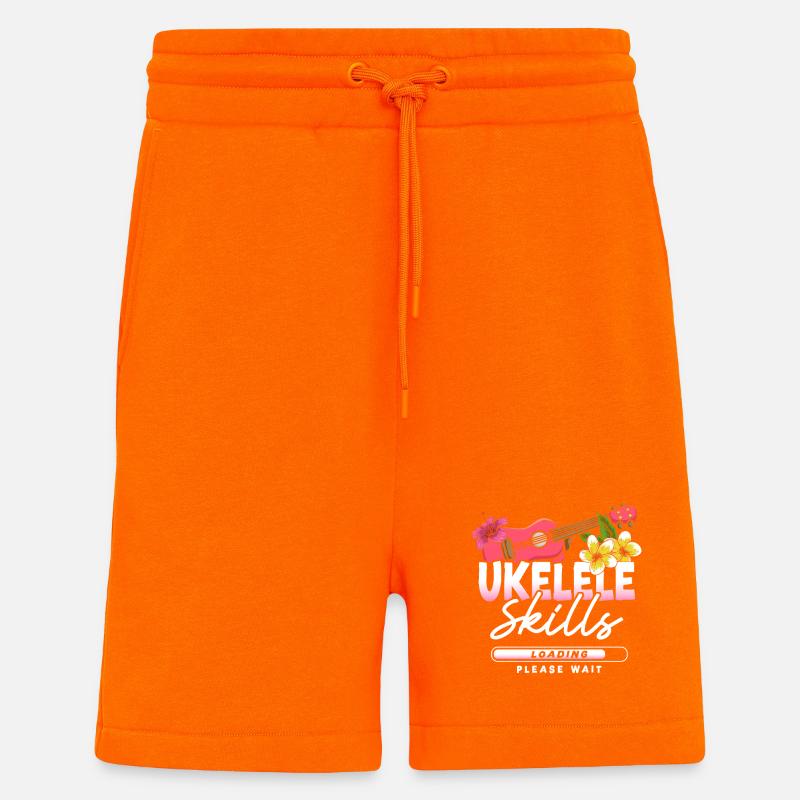 Hawaiian Ukulele Uke Ukulele - Shorts - made by SPREAD - SUNSET ORANGE