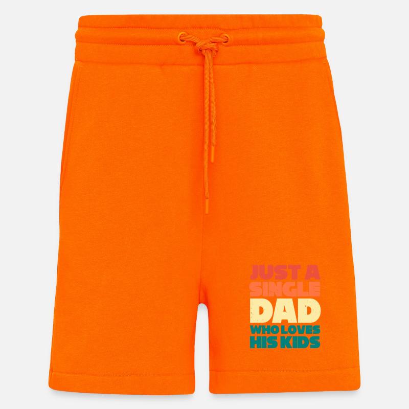 Single Dad Father Single Single Parent - Shorts - made by SPREAD - SUNSET ORANGE